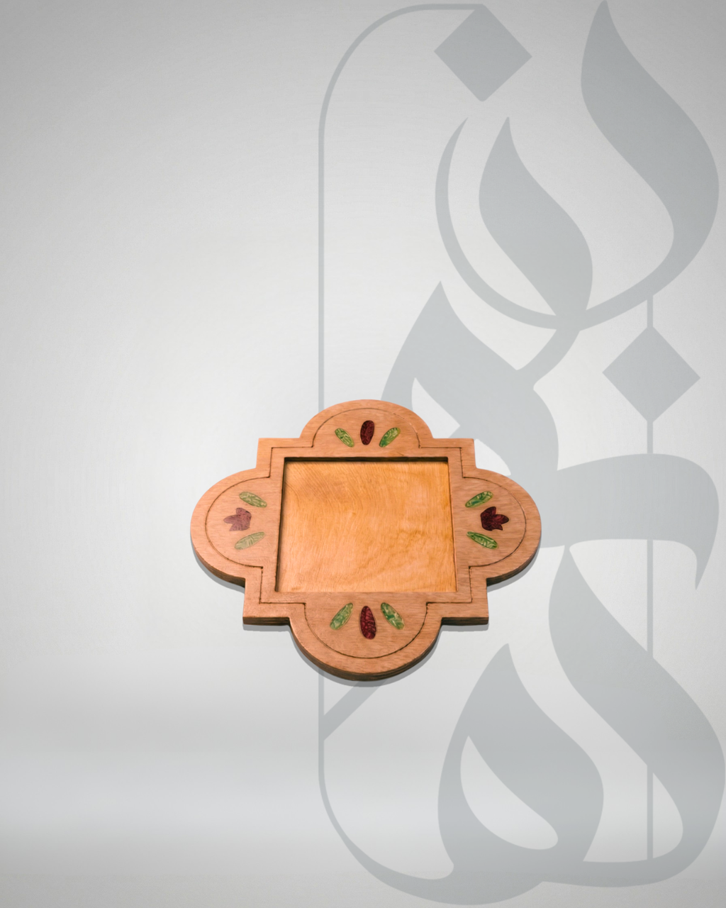 Wooden Coasters Set with Shell Inlay