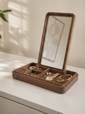 Beech Wood Jewelry Box with Shell Inlay
